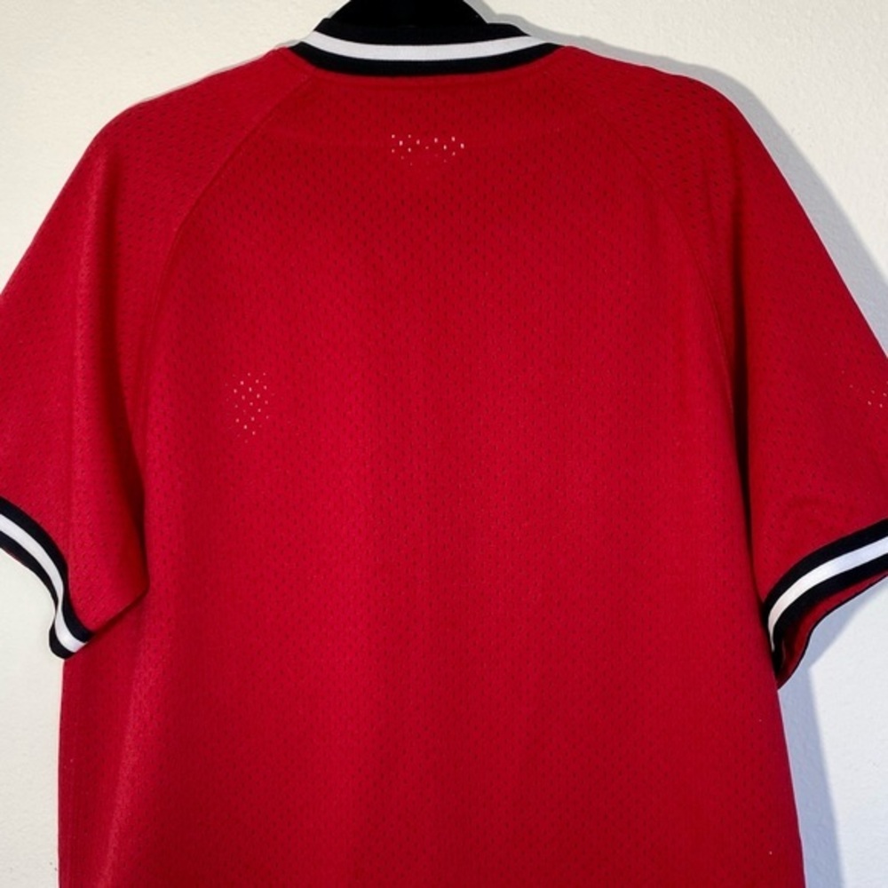 Chicago Bulls Jersey Button Up Mesh Basketball Mitchell & Ness NBA Shirt Patches - Picture 9 of 9
